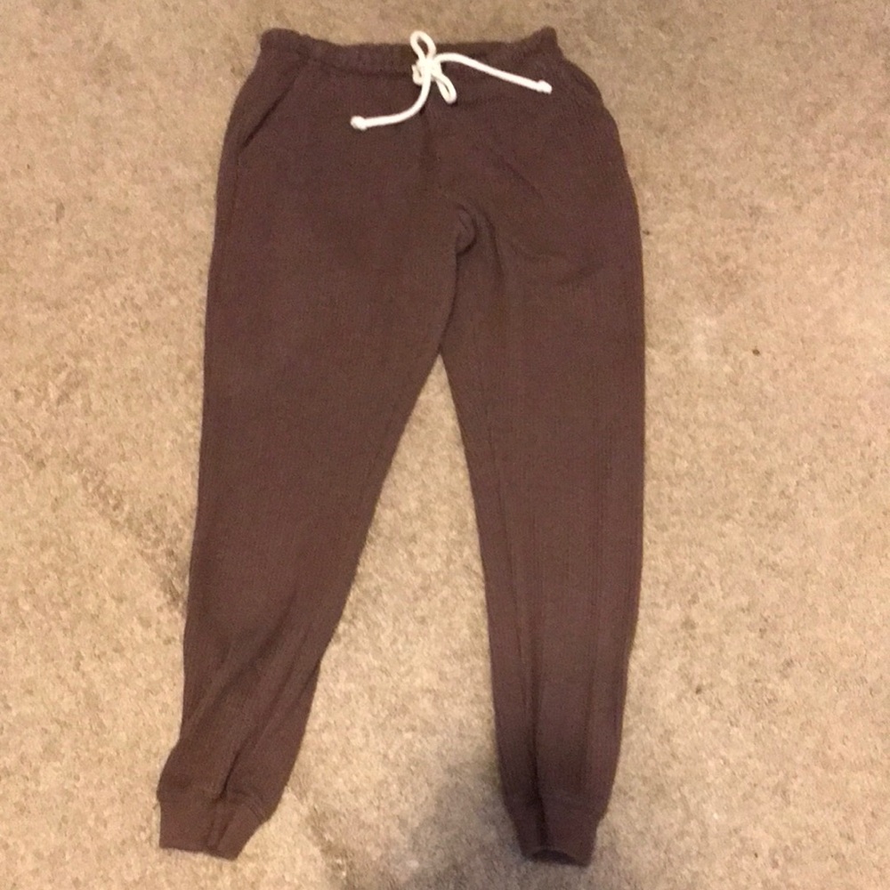 Aerie drawstring waist brown joggers